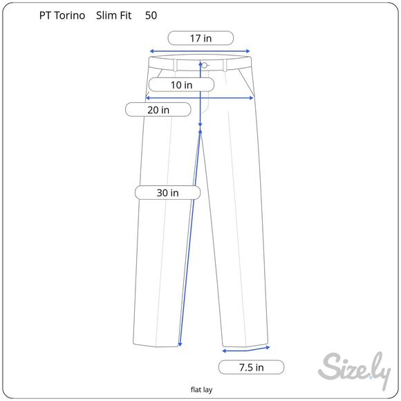 PT Torino Super 100’s Slim Fit Wool Silk Tweed Dress Pants Gray Black Italian 50 - Picture 14 of 14